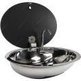 Мойка овальная с краном стекл крышка CAN (LR1450)
